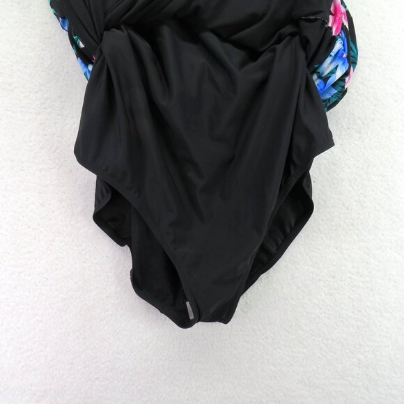 Catalina Swimsuit Size 22W Floral Multicolor Strapless One Piece Tropical Print - Picture 7 of 10